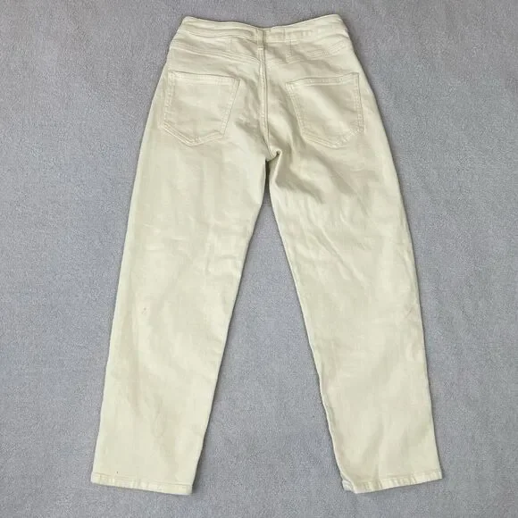 Pilcro Hemp / Cotton Baggy Pants Women’s 25 Cream / Off White Ankle Length - Picture 2 of 16